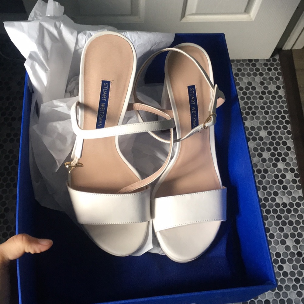 Stuart Weitzman bridal sandals